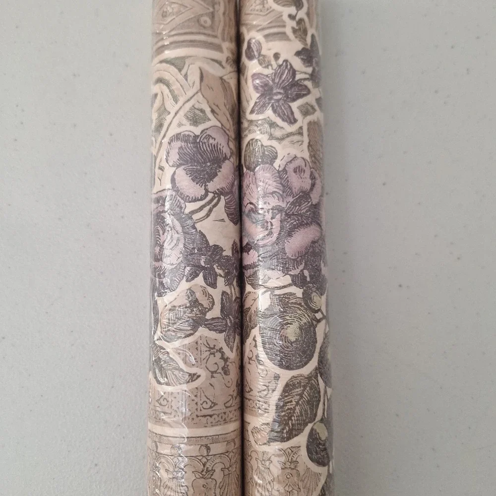 Vintage Wallpaper Decorative Borders Floral Baroque Lot Of 2 NOS